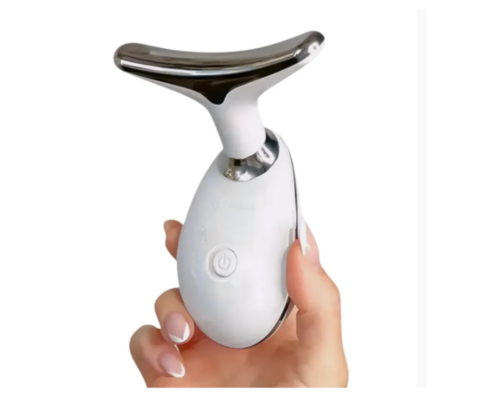 LumiSkin™ – מכשיר EMS לפנים וצוואר עם טיפול באור אדום להצערת עור, מתיחה וחיטוב קווי פנים