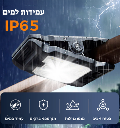 מנורת קליפס סולארית עם חיישן תנועה – תאורה חכמה לכל מקום