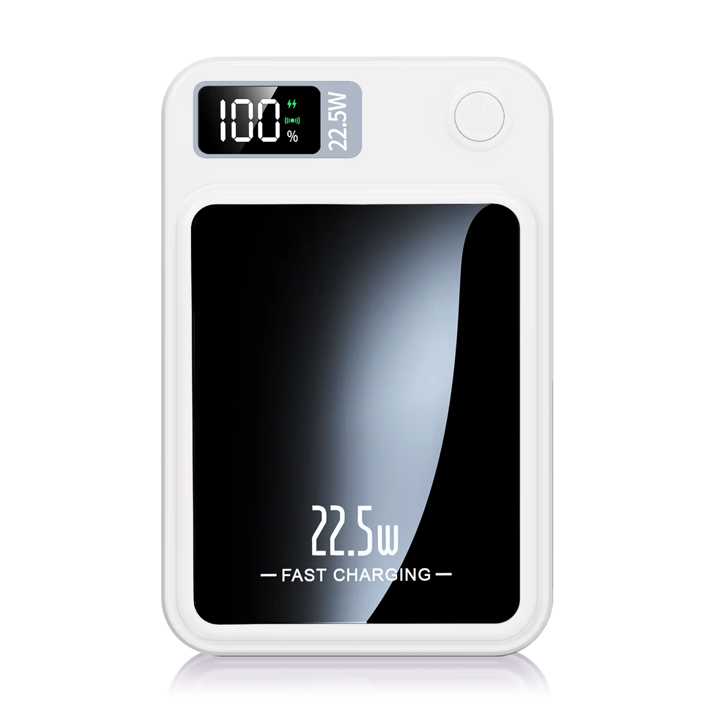 סוללה ניידת מגנטית 10,000mAh – טעינה אלחוטית מהירה 22.5W עם מסך LED וסטנד מתקפל לאייפון