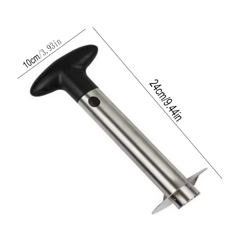 חותכן אננס מקצועי מנירוסטה עם ידית מונעת החלקה – Tasty Pineapple Slicer